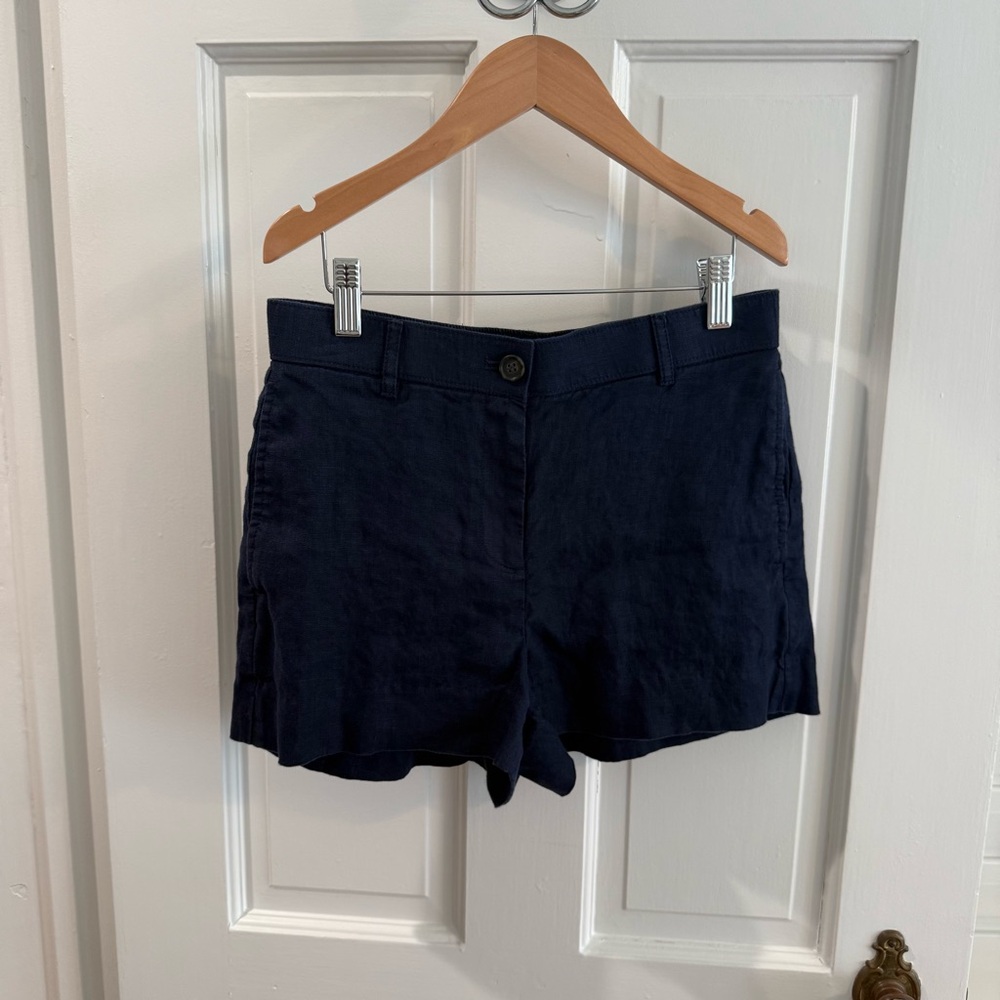 J Crew 3” Harbor Linen Shorts in Navy